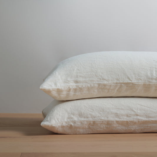 Heavyweight Linen Pillowcase Set - Envelope - Shell