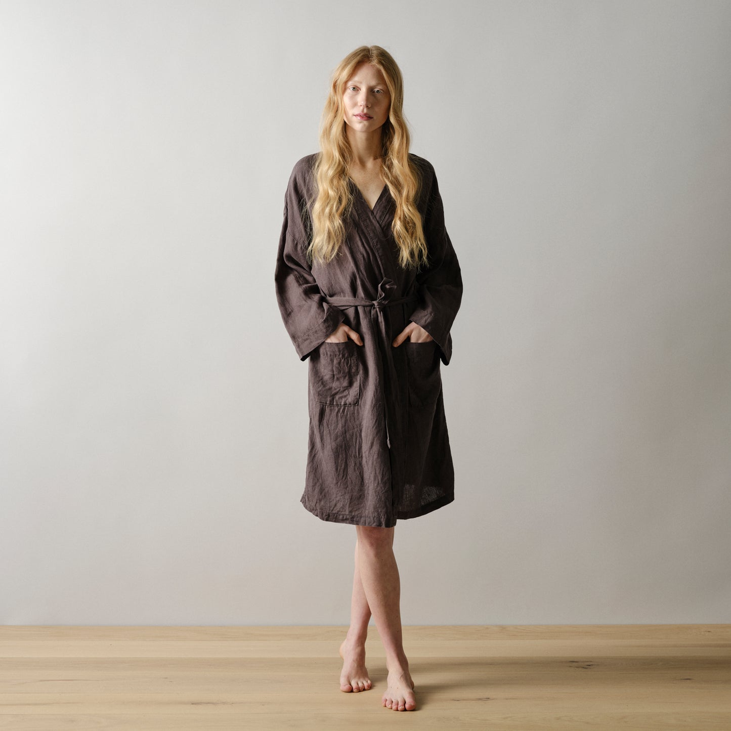 Brown Linen Robe - Last Light Collection