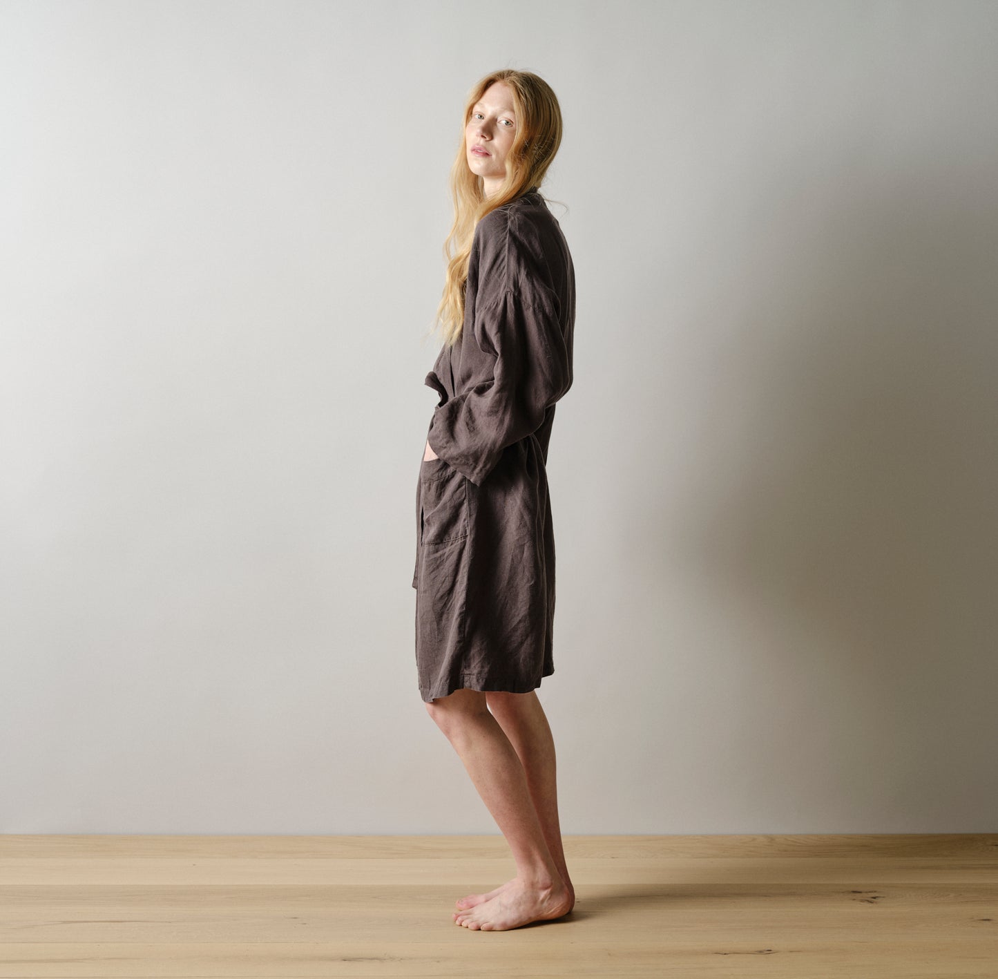 Brown Linen Robe - Last Light Collection