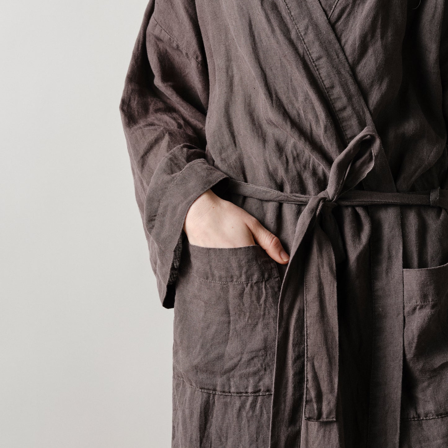 Brown Linen Robe - Last Light Collection