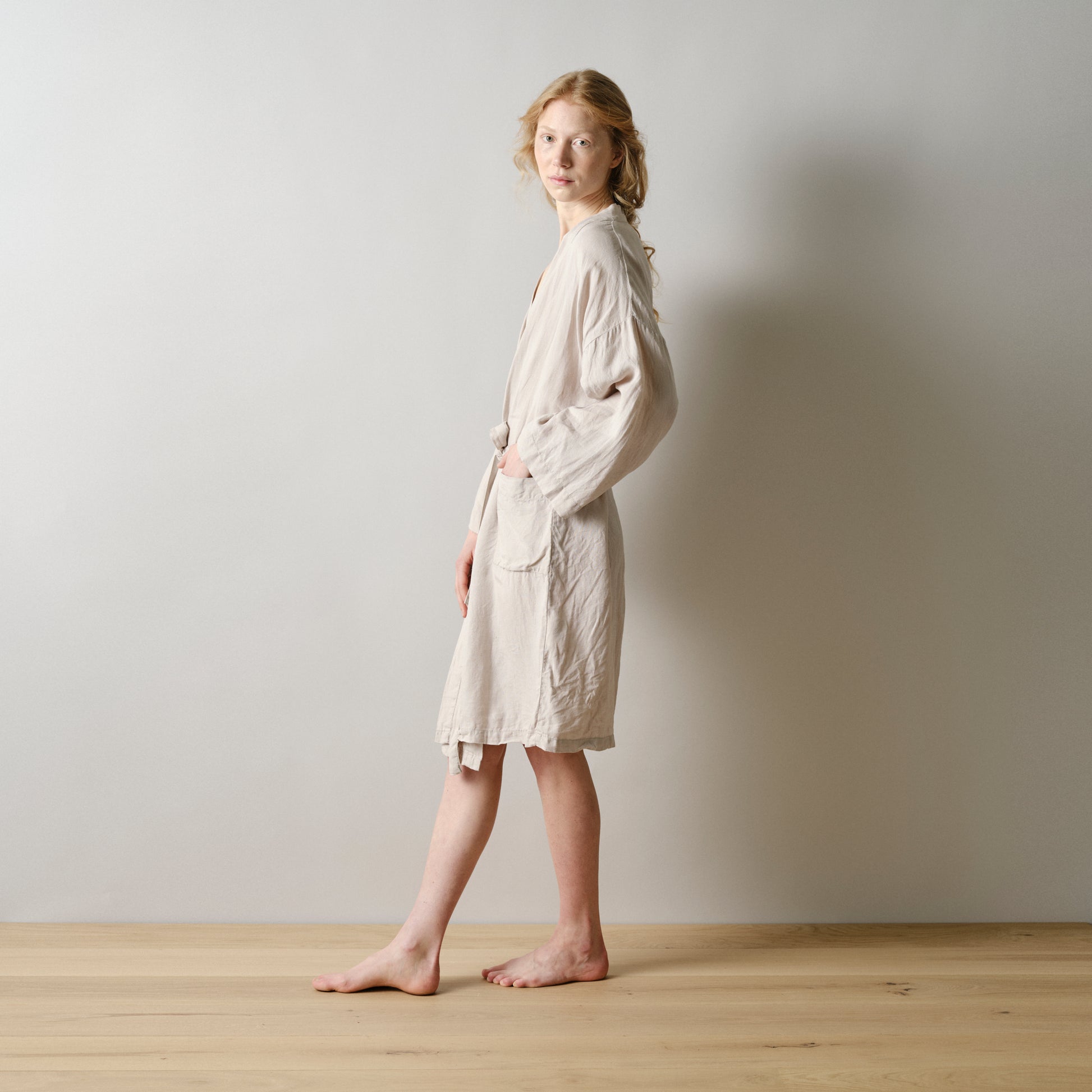 Tan Linen Robe - Last Light Collection