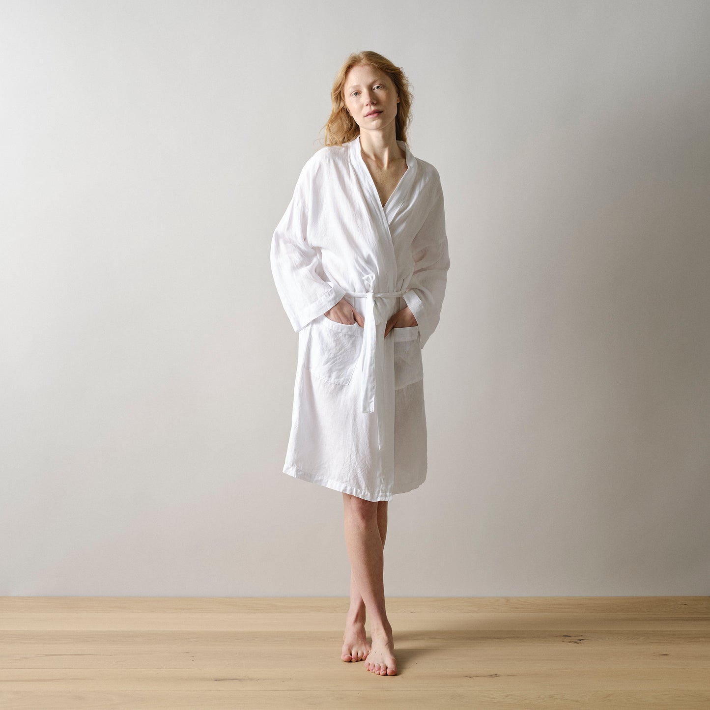 White Linen Robe - Last Light Collection