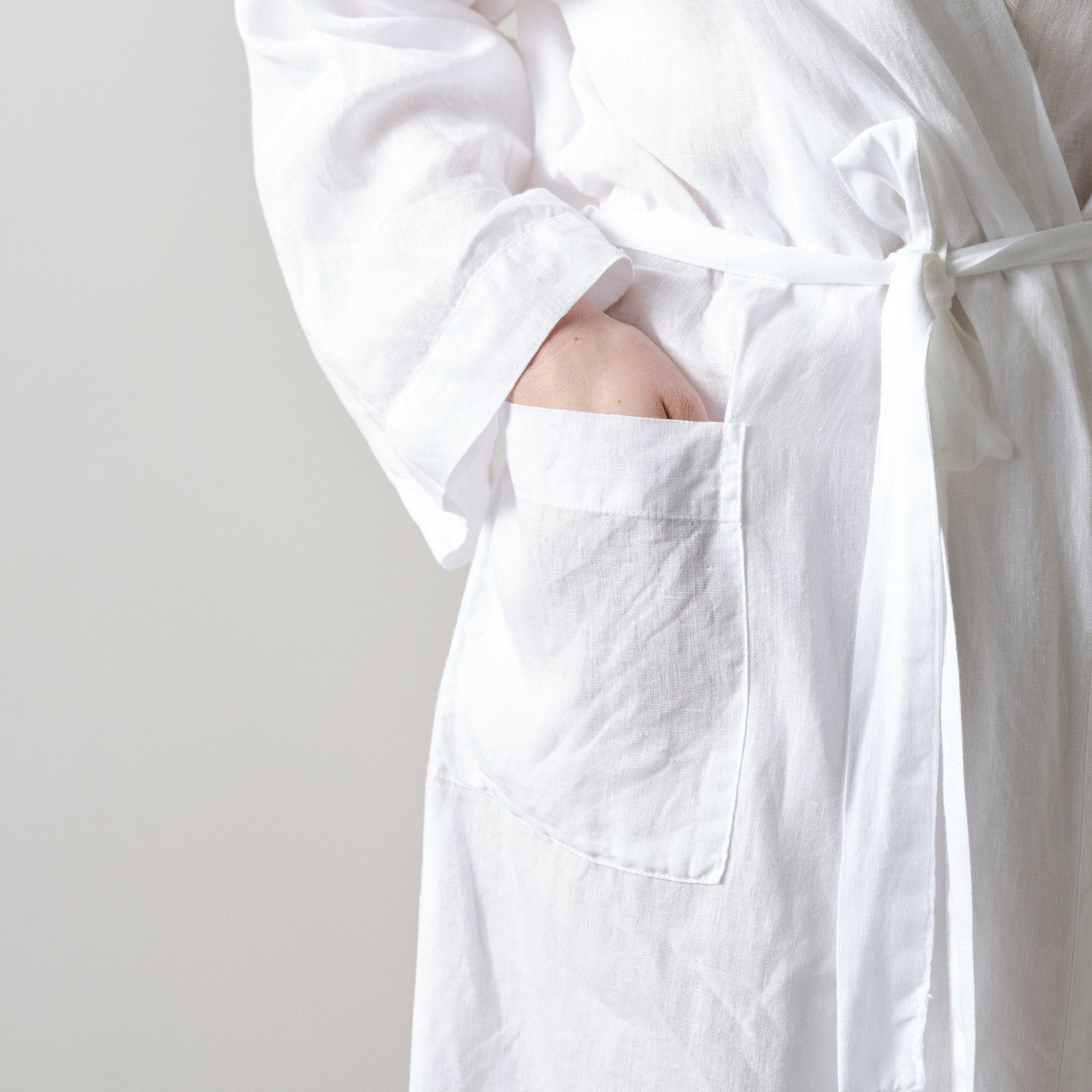 White Linen Robe - Last Light Collection