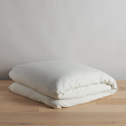 Duvet Cover - Shell/Storm Stripe